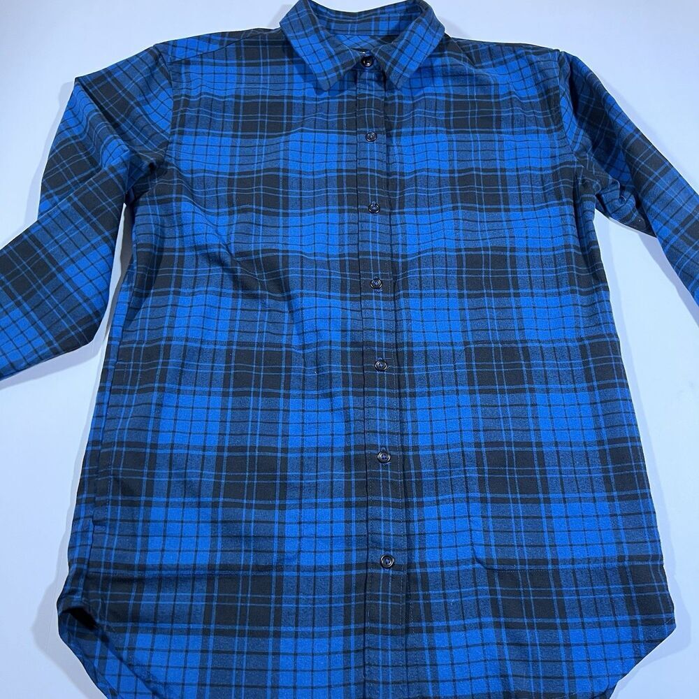 Outdoor Research Kulshan Flannel Blue/Black Tartan Plaid Women's Small - Picture 5 of 14
